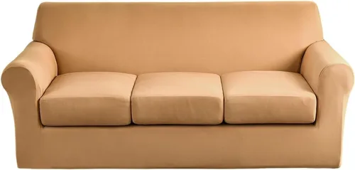 Vista 58 de Fundas elásticas para sofá de 1/2/3 cojines, funda estampada con fundas de cojín de asiento separadas, fundas de sofá lavables, protector de muebles