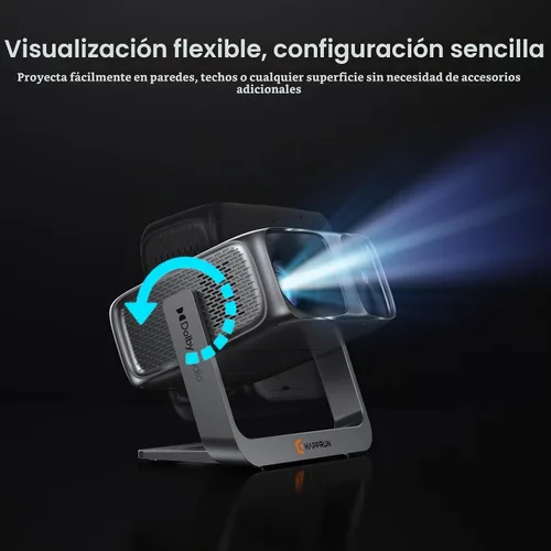Vista 6 de HAPPRUN Proyector de película inteligente incorporado de Google TV de 2500 Gris espacial