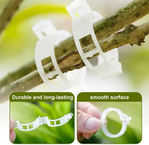 Vista 2 de Clip de plástico seguro para plantas, clips de soporte para plantas, clips de jardín para plantas trepadoras, clips de enrejado de plástico