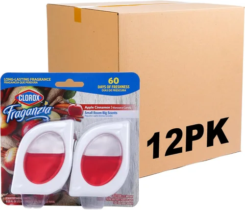 Vista 14 de Clorox Fraganzia - Ambientador para habitaciones pequeñas, manzana y canela, despegar y colocar, sin enchufe, sin batería, para armarios