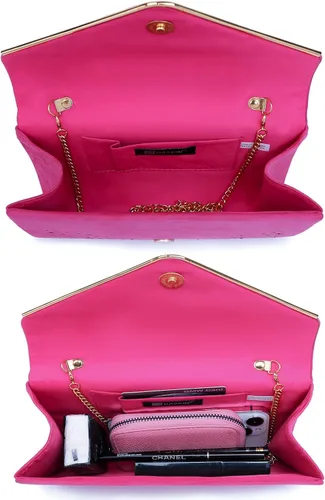 Vista 4 de Dasein Bolso de noche con diamantes de imitación para mujer, clutch de ante sintético, bolsos brillantes para fiestas formales, cóctel, boda, cartera