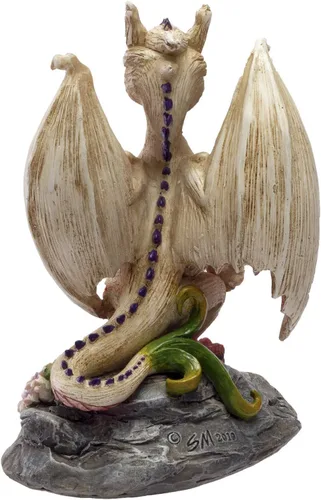 Vista 2 de Pacific Giftware Figura de resina de dragón blanco ajo