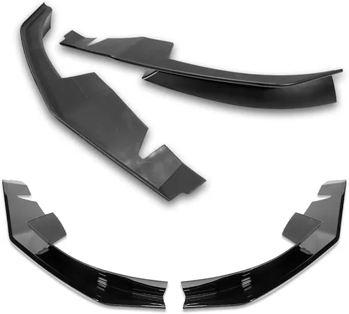 Vista 3 de Kit de 3 labio de parachoques delantero compatible con Mazda RX8 RX-8 2004-2008, alerón de protección divisor estilo MS, difusor de aire y barbilla