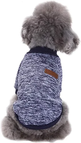 Vista 17 de Ropa para mascotas, suéter suave, cálido y grueso, suéter de invierno para perros (talla S, color rosa) Jecikelon pullover pet apparel for dogs