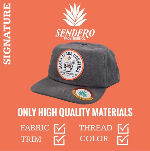 Vista 3 de Sendero Provisions Co. Sombrero Snapback al aire libre con Vaqueros Woven Patch Gris, Gris