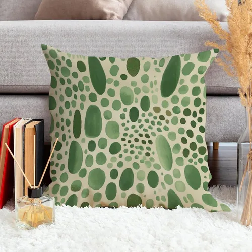 Vista 86 de Funda de cojín decorativa con estampado de guepardo verde peridoto para sofá, funda de almohada verde crema con estampado de leopardo con A-16