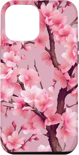 Vista 26 de Sakura Tree Japanese Funda para iPhone 17 con diseño de flores de cerezo rosa