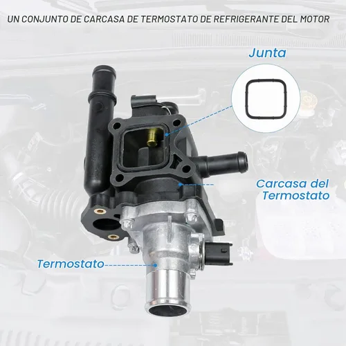 Vista 5 de Ensamble de Termostato y Carcasa de Refrigerante del Motor con Junta de Sensor de Reemplazo para Chevrolet Cruze 2011-2015/Sonic 2012-2015/Trax