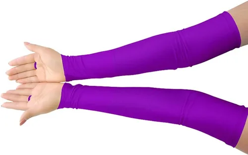 Vista 32 de Shinningstar Guantes largos de elastano elástico sin dedos sobre el codo para niñas y niños adultos