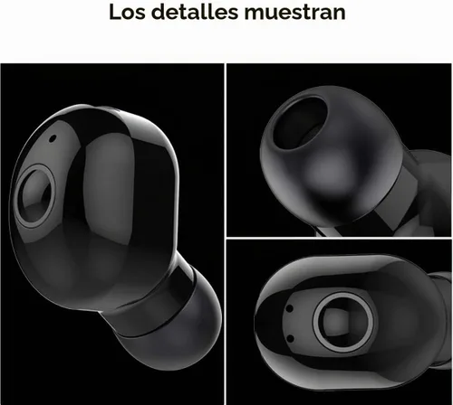 Vista 7 de Auricular inalámbrico Bluetooth Mini auricular inalámbrico Bluetooth V5.0 en el oído auriculares con 4-5 horas de tiempo de reproducción con Negro