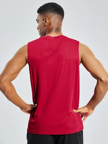 Vista 4 de MIER Camisetas de natación sin mangas UPF 50+ para hombre, secado rápido, para correr, con protección UV