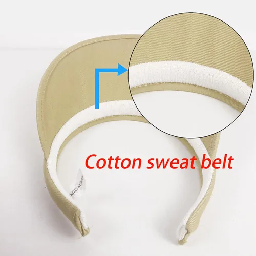 Vista 5 de Paquete de 2 sombreros con visera para el sol, para mujeres y hombres, con clip en visera ancha, para deportes al aire libre, golf, playa, viajes