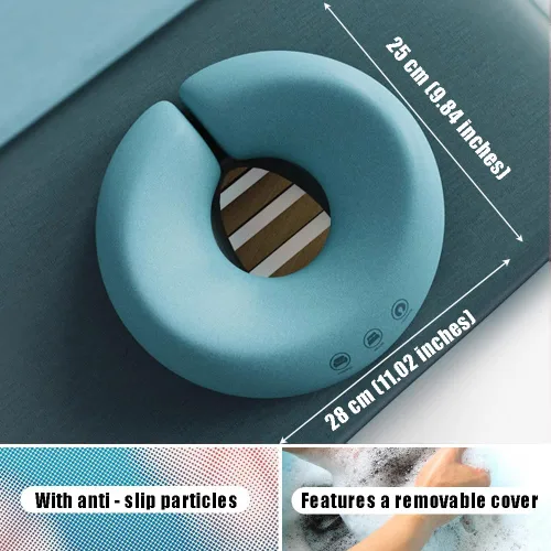 Vista 2 de OULIGET Almohada boca abajo para mesa de masaje, almohada de masaje facial de espuma viscoelástica, reposacabezas de spa de belleza, almohadilla