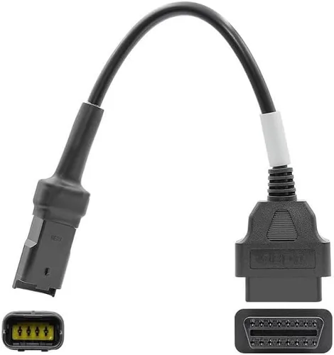 Vista 2 de Adaptador de cable de diagnóstico OBD2 OBDII 4 Pin a 16 Pin compatible con motocicleta Ducati