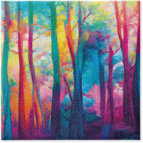 Vista 5 de Servilletas de papel de flores de primavera y verano, tamaño almuerzo, desechable, 20 unidades, 13 x 13 pulgadas (desplegadas) (Bird of Paradise)
