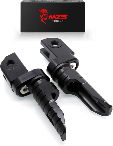 Vista 10 de MZS Estriberas de motocicleta, estriberas delanteras ajustables dobles CNC para el pie del conductor, reposapiés negro compatible con FZ07 FZ09 FZ10