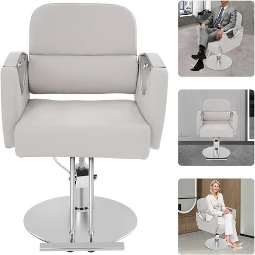 Vista 5 de Silla de peluquería para estilista Silla de peluquería hidráulica ajustable con giro giratorio de 360 grados para peluquería peluquería tatuaje