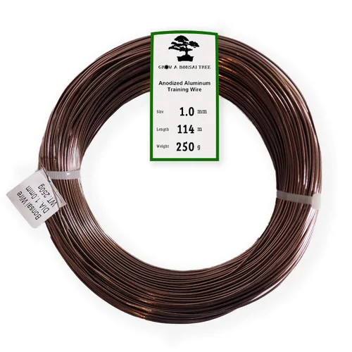 Vista 8 de Alambre de aluminio anodizado de 1.0mm para entrenamiento de bonsái de 250g, rollo grande (114 metros) - Elija su tamaño y color (1.0mm, Negro)
