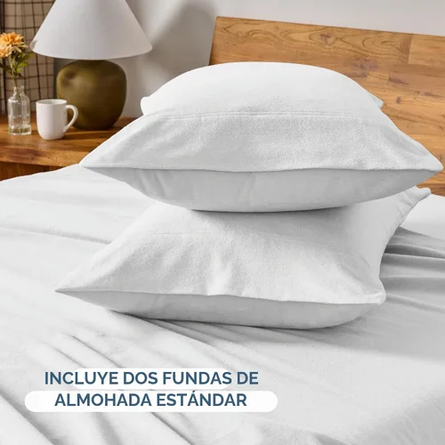 Vista 3 de Bare Home Fundas de almohada de franela 100% algodón