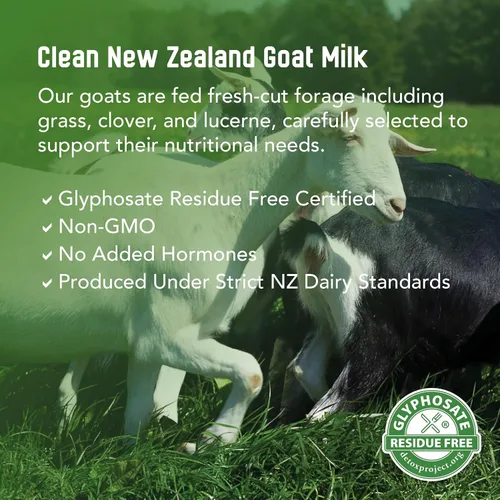 Vista 7 de Leche de cabra en crema completa de Nueva Zelanda en polvo (natural) - 14oz 100% goat milk • One ingredient • Full cream • No additives •
