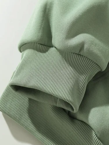 Vista 4 de SOLY HUX Sudadera con capucha para hombre con estampado de letras con cordón y manga larga con bolsillo