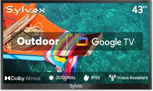Vista 19 de SYLVOX Nueva TV inteligente para exteriores de 43”, Rendimiento impermeable superior, Acabado mate mejorado para efecto antirreflejos mejorado