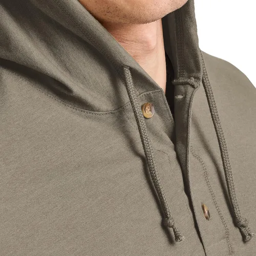 Vista 5 de Hanes Sudadera con capucha para hombre Originals Tri-Blend con cuello Henley