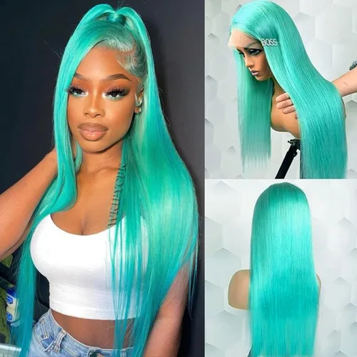 Vista 18 de Peluca con encaje frontal rubia ceniza, de 22 pulgadas de largo cabello sintético lacio, línea capilar prerasgueada, fácil de instalar, ligera