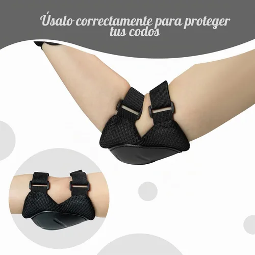 Vista 3 de Rodilleras para niños, rodilleras y coderas, conjunto de equipo de protección para niños y niñas con protectores de muñeca 3 en 1 para patinaje Negro