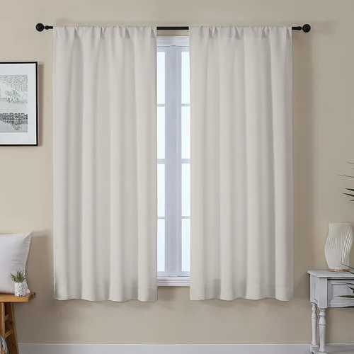 Vista 92 de Gwine Cortinas opacas para dormitorio, 54 pulgadas de largo, paneles de cortina de ventana con aislamiento térmico y reducción de ruido, cortinas