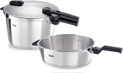 Vista 8 de Fissler Vitaquick Premium - Juego de 2 piezas, sartén a presión de 2.6 cuartos de galón y olla a presión de 4.8 cuartos de galón