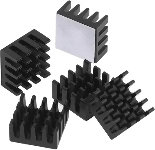 Vista 3 de Easycargo Kit de disipador térmico Raspberry Pi 4 de aluminio + cobre + 3M 8810 cinta adhesiva conductora térmica para enfriar Raspberry Pi 4 B