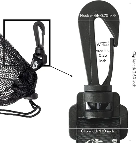 Vista 6 de PALTERWEAR Bolsa de malla con cordón y gancho de clip - Juego de 4 (12 x 16 pulgadas)