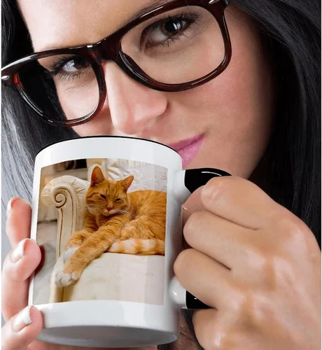 Vista 2 de 3dRose, Taza negra de dos tonos de 15 onzas, negro/blanco