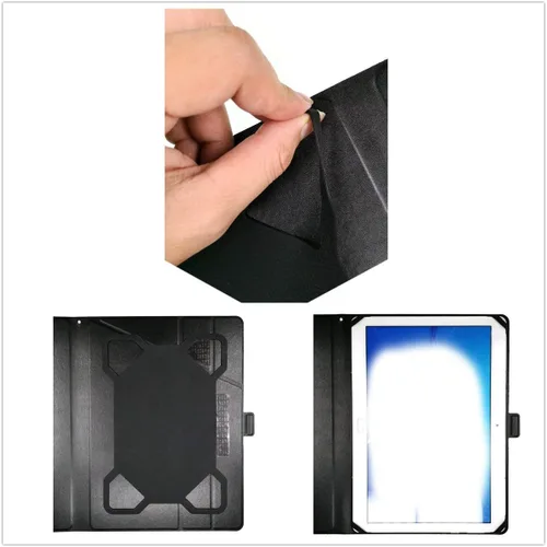 Vista 3 de Funda para tablet Hyundai KORAL 10W2 (función atril, piel sintética), diseño HS