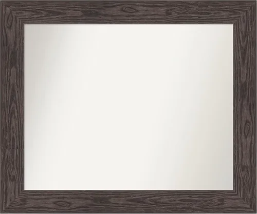 Vista 460 de Amanti Art Espejo personalizado, espejo de baño negro puente, espejo de pared o espejo de tocador de baño sobre el fregadero (26 x 26 pulgadas)