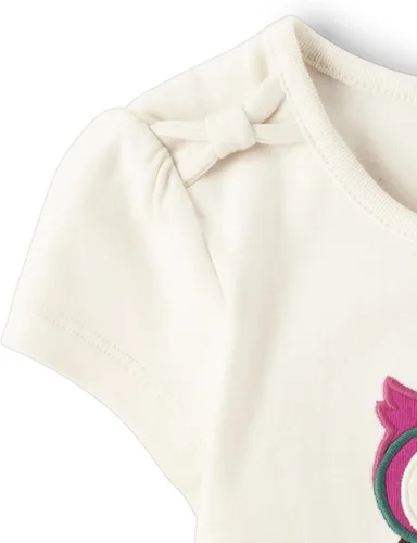 Vista 3 de Gymboree Camisetas de manga corta con estampado bordado para niñas y niños pequeños