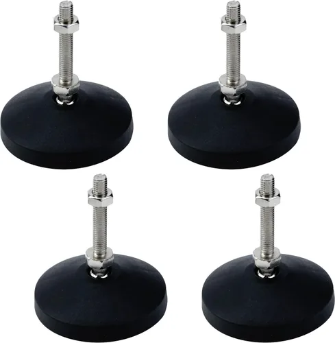 Vista 8 de Antrader 4pcs M8x50mm Ajustable Muebles Glides Antideslizante Nylon Reforzado Base Redonda 4.449 in Pie de nivelación
