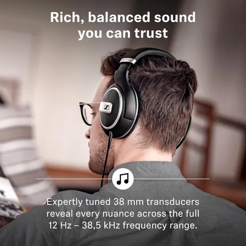 Vista 7 de Sennheiser HD 599SE Auriculares audiófilos con cable de espalda abierta Negro
