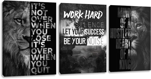 Vista 10 de Halioyo Pósteres motivacionales en lienzo, arte de pared inspirador, cita de empresario, decoración de pared, obra de arte para sala de estar