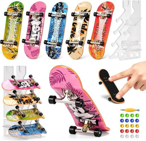Vista 9 de Kit de patinaje para patinaje con 15 rampas, patinetas de 6 dedos