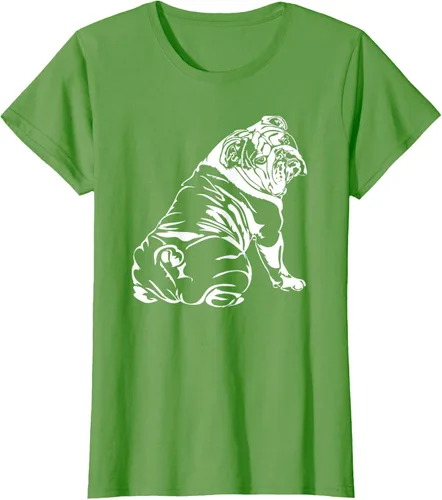 Vista 57 de Gracioso Bulldog Inglés playera perro Hund playera regalo, Azul (Heather blue)