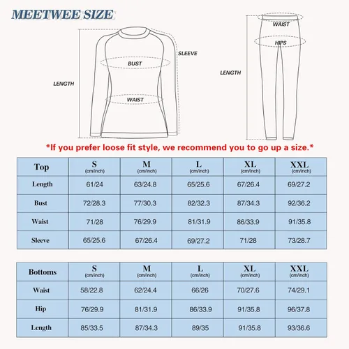 Vista 7 de MEETWEE Ropa interior térmica para mujer, Long Johns Ski para clima frío, capa base, cálida parte superior e inferior de invierno para correr