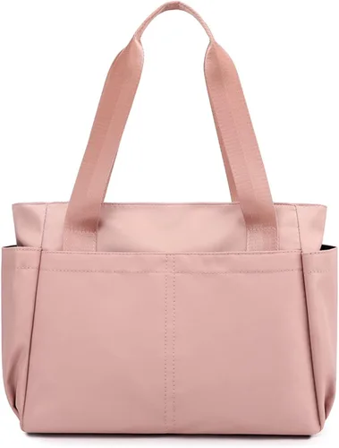 Vista 9 de Bolso de mano Bolso impermeable de nylon Bolso de hombro para mujer, Negro -, Bolso