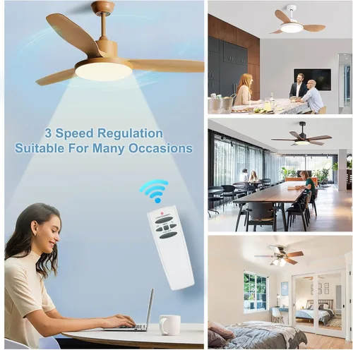 Vista 7 de Reemplazo de control remoto para ventilador de techo Hampton Bay Hunter FanHD HD5 UC7078T RR7079T L3H2010FANHD L3H2014FANHD, de 3 velocidades