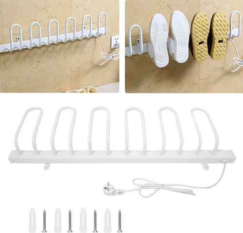 Vista 3 de Secador de zapatos eléctrico para zapatos Tendedero de secado montado en la pared Calefacción eléctrica Zapatos para el hogar Secadora de zapatos