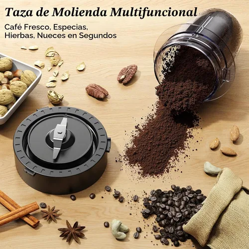 Vista 3 de Licuadoras para cocina, licuadora de batidos de encimera con jarra de vidrio de 51 onzas, molinillo y combo de taza para llevar, licuadora digital
