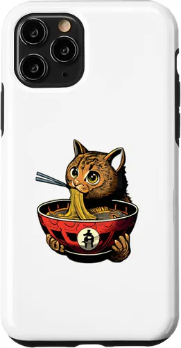 Vista 13 de Funda para iPhone 12 mini Ramen Cat Kawaii Anime japonés Kawaii Neko