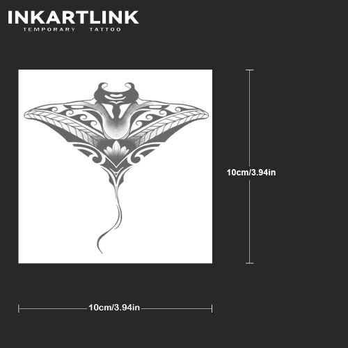 Vista 4 de INKARTLINK Tattoo Tech, 2 hojas de tatuaje semipermanente mediano, tatuajes temporales de diseño artístico para adultos, dura 1-2 semanas