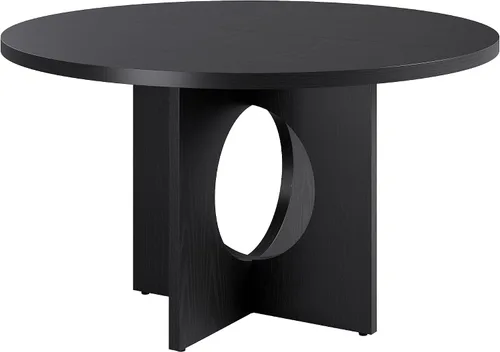 Vista 7 de Mesa de comedor redonda Garvee de 47" para 4-6 personas - Mesa de cocina circular con base de pedestal resistente, mueble de comedor para ahorrar